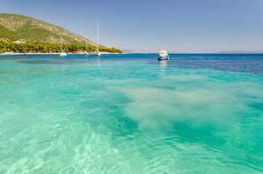 kristal berraklığında Adriyatik Denizi Brac Adası, Dalmaçya, Hırvatistan