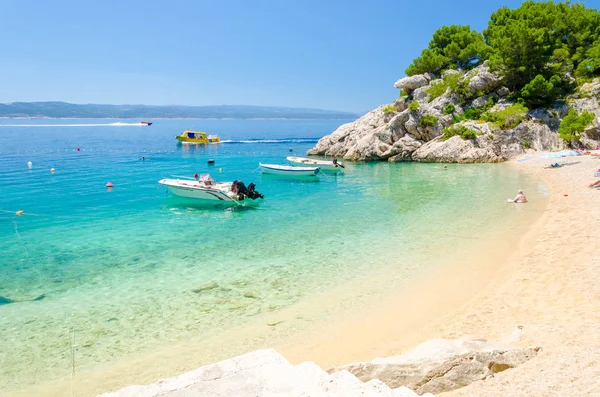 Рай Приватного Пляжу Брелі Макарській Рив Єрі Далмації Хорватія — стокове фото