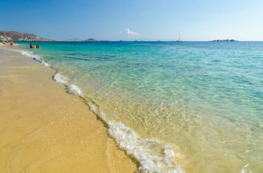 Kumsala Naxos adasında, Kiklad Adaları, Yunanistan