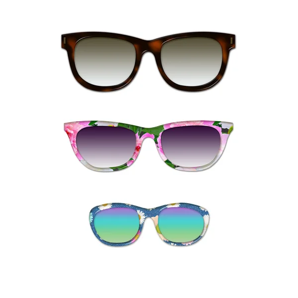 Ensemble de lunettes pour famille isolée sur fond blanc. Illustration raster . — Photo