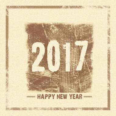 Mutlu Yıllar 2017 Vintage Arka Plan