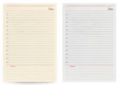 Two Blank notebook sheets isolated on white background