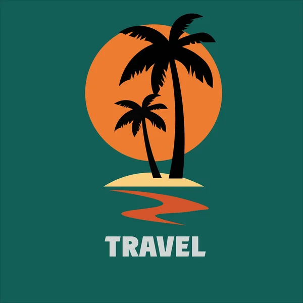 Design-Vorlage für das Reise-Logo. — Stockvektor