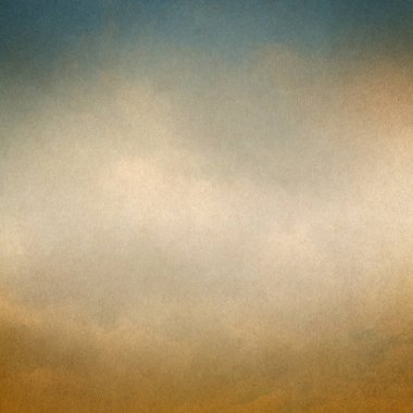 Bulutlar ve kağıt dokusu ile antika arka plan.