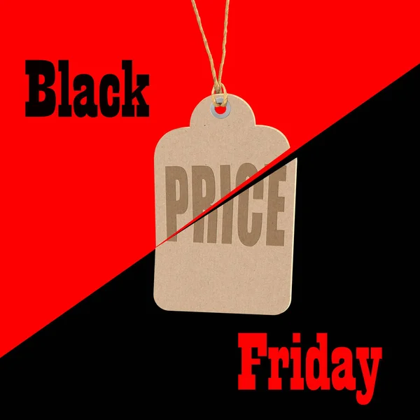 Black Friday shopping sale tag concept.