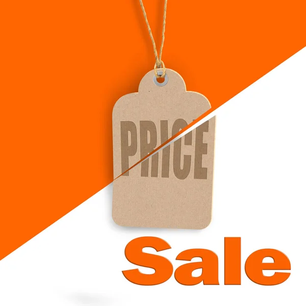 Sale poster, flyer tag concept isolated on white