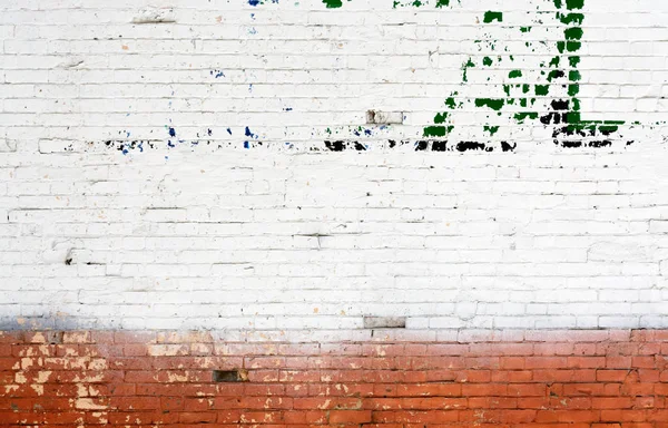 White and red brick wall urban Background. — Stock Photo, Image