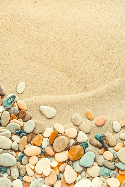 砂卵石背景。桑迪海滩纹理 — 图库照片