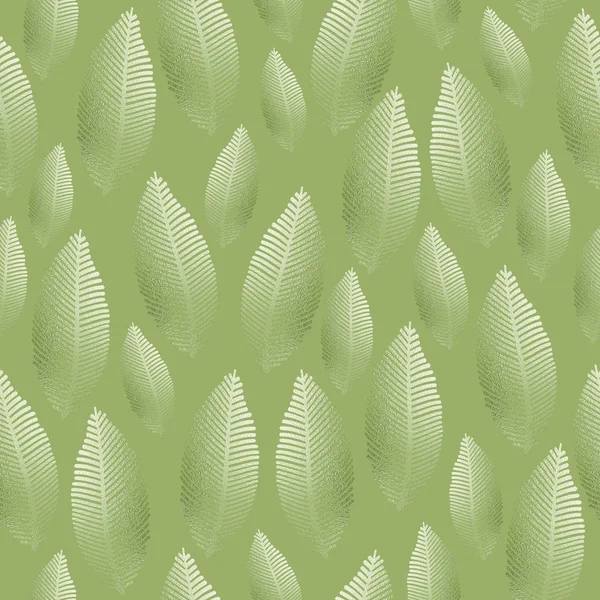 Motif de feuille sans couture avec texture de feuille vert argenté — Photo