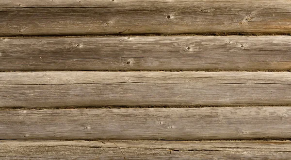 Old Log Cabin Wooden Wall Facade Texture — Stock Photo, Image