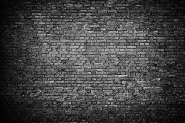 Vieux fond de mur de brique noire. — Photo