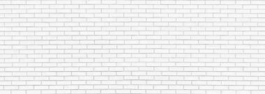Beyaz tuğla duvar panorama.