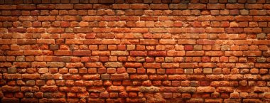 Brick wall of red color background clipart