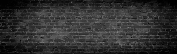 Старий чорний цегляний фон стіни . — стокове фото