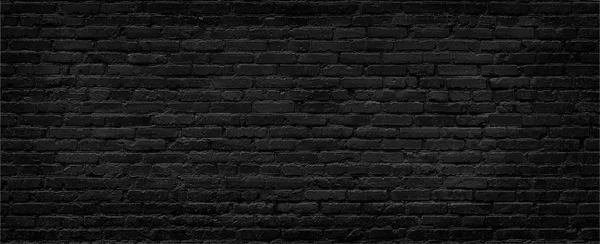 Nero sfondo muro di mattoni. — Foto Stock
