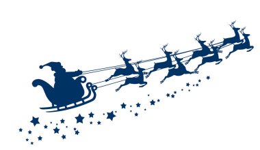 Noel Baba bir atlı kızak içinde.