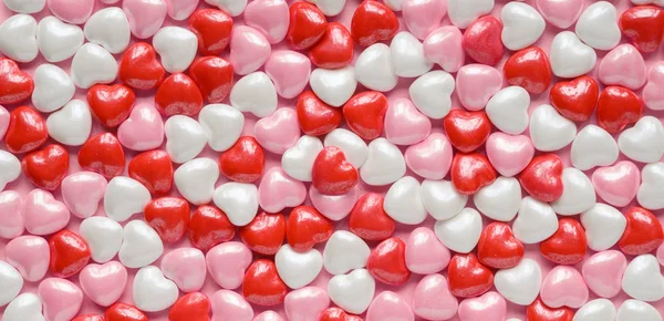 Valentim corações fundo de doces Valentim corações — Fotografia de Stock