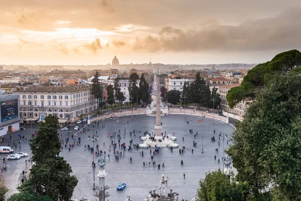 Piazza del Popolo in sunset HDR