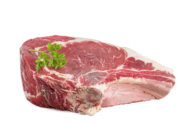 Carne cruda fresca hueso cinta blanca — Foto de Stock