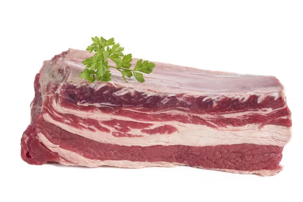 Briskets crudos aislados en blanco — Foto de Stock