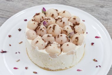 Fragance taze Çin acıbadem kurabiyesi Pasta krema ile yükseldi