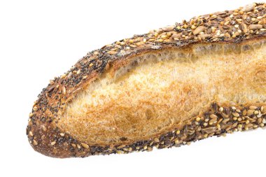 tohumlar üzerinde beyaz bir arka plan ile taze baget