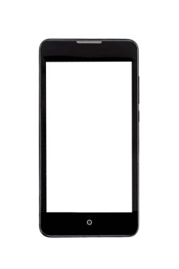 Kopya alanı ile beyaz arka plan üzerinde izole Modern dokunmatik ekran smartphone