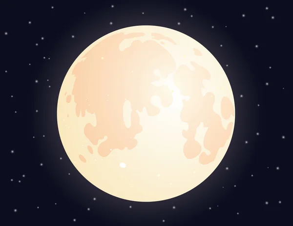 Луна на фоне звездного неба для вашего дизайна . — стоковый вектор