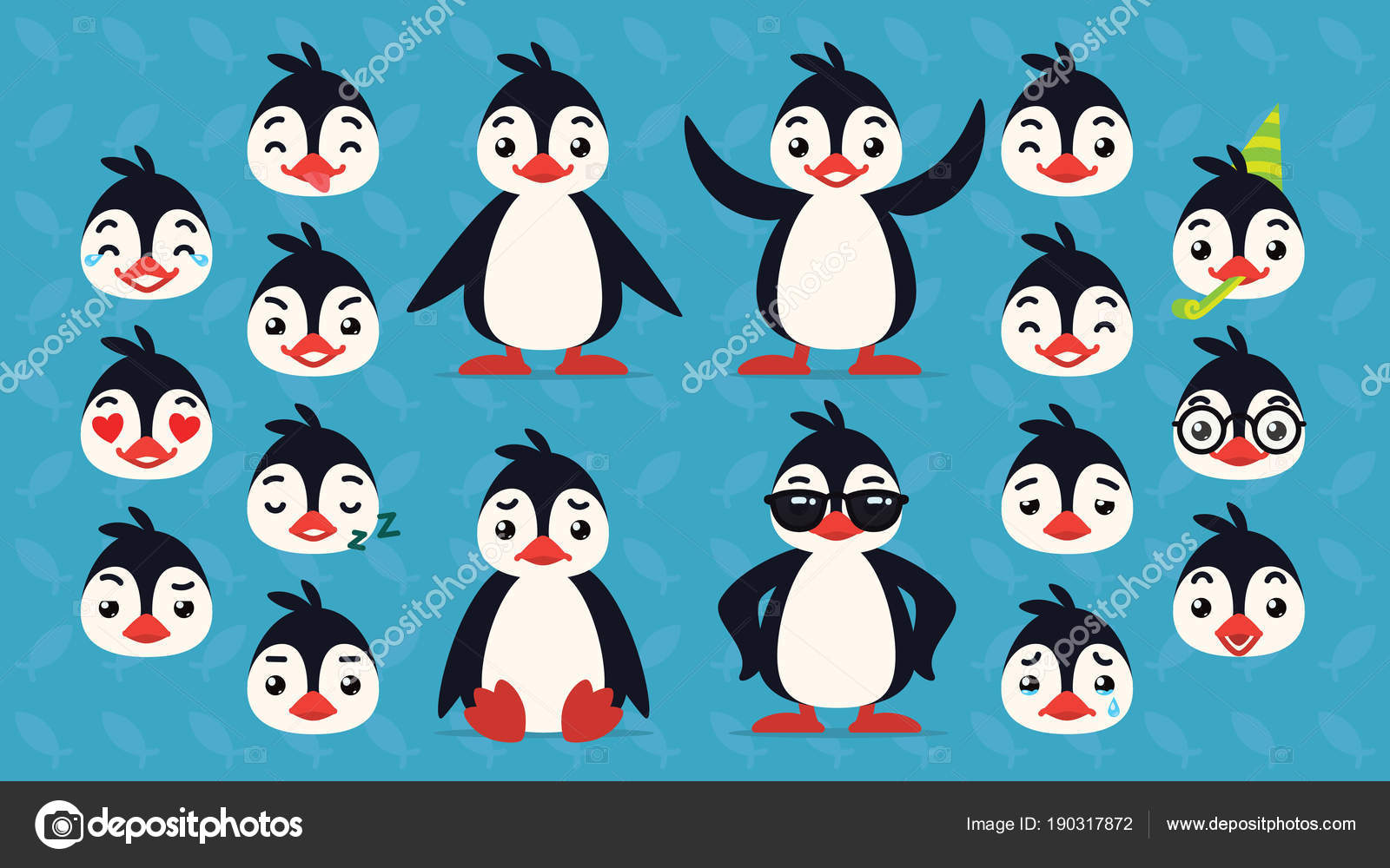 Constructeur De Pingouin Mignon Illustration Vectorielle