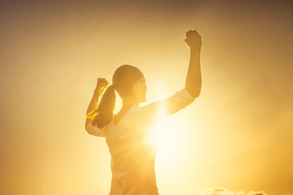 Una Mujer Fuerte Concepto Éxito Logro — Foto de Stock