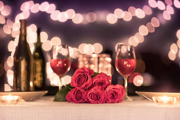 Jantar Noivado Dia Dos Namorados — Fotografia de Stock