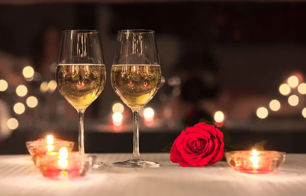 Schönes Romantisches Abendessen — Stockfoto