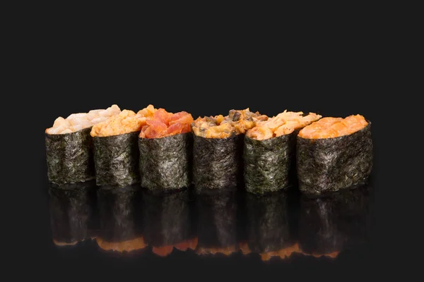 Menu Dla Sushi Bar Rolki — Zdjęcie stockowe