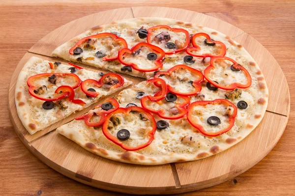 Menu de pizzaria. Pizza marinara — Fotografia de Stock