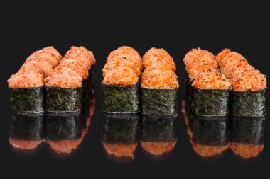 Japon yemek menüsü. Pişmiş seti