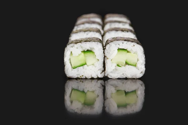 Japanese food menu. roll cucumber