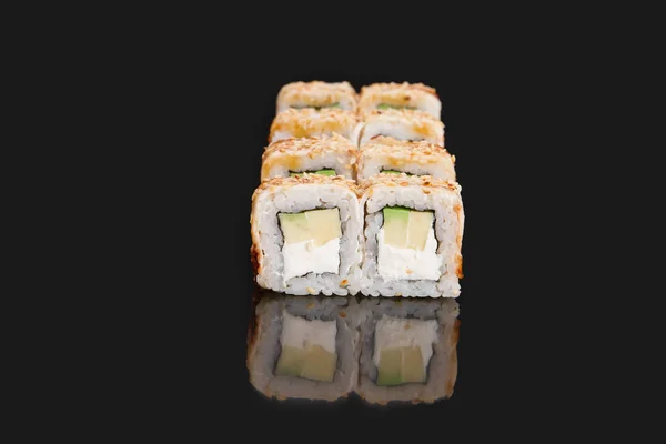 Menú para sushi bar. FILADELFIA ROLLA anguila —  Fotos de Stock