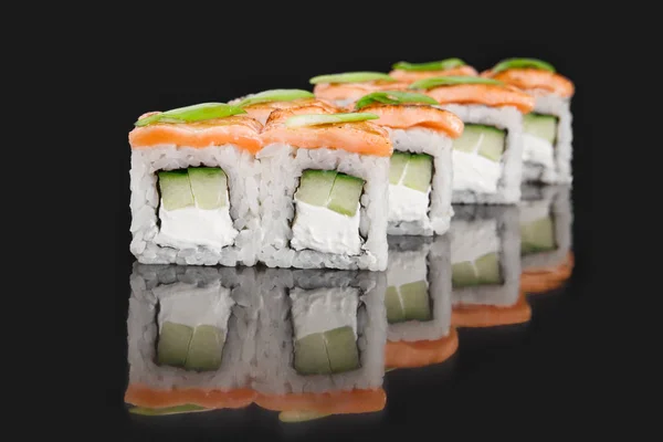 Menu for sushi bar. roll PHILADELPHIA GRILL — Stock Photo, Image