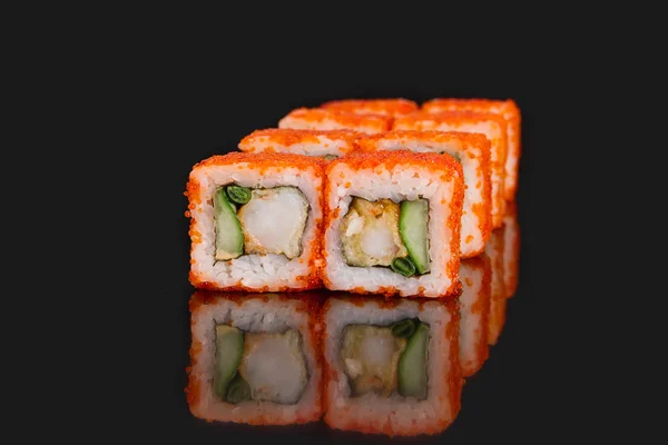 Menu for sushi bar. EBI TEMPURA ROLL — Stock Photo, Image