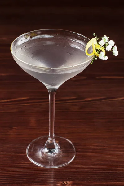Alkoholcocktail Martini Glas Bordet — Stockfoto