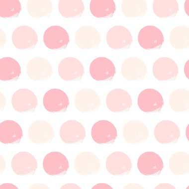 Daire fırça noktalar ile Seamless modeli. Elle çizilmiş grafik öğeleri. Akıcı tarzı.