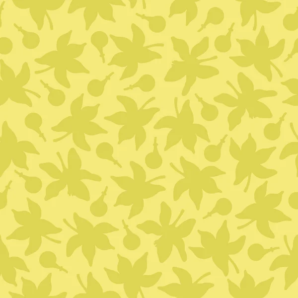 Seamless pattern with lemon flowers. Vector hand drawn graphic illustration. — Stock Vector