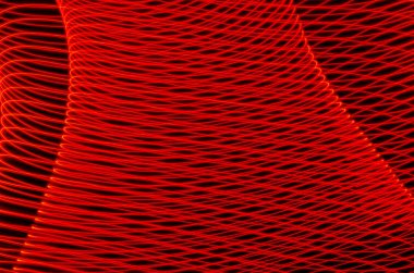 Bulanık sihirli neon ışık ışık efektleri eğri çizgiler