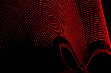 Bulanık sihirli neon ışık ışık efektleri eğri çizgiler