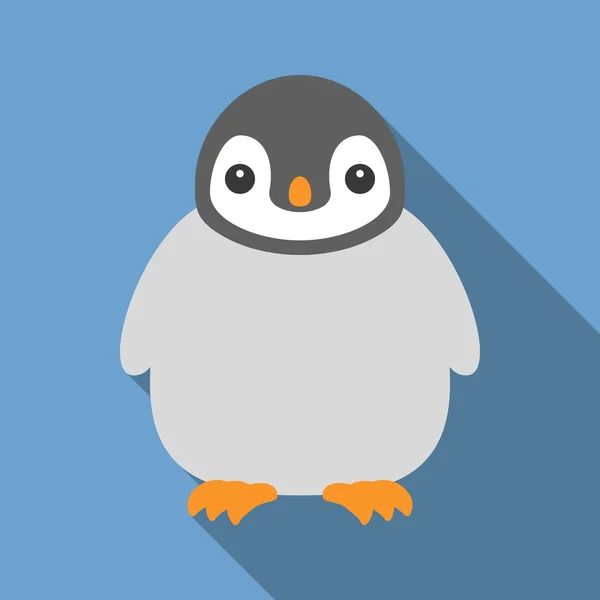 Vector penguin icon, flat design — Stock Vector