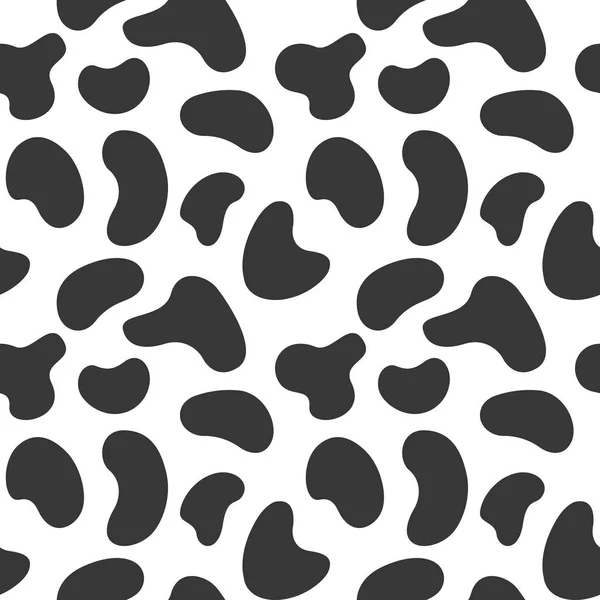 Vaca padrão sem costura ou Dalmatian, design plano — Vetor de Stock