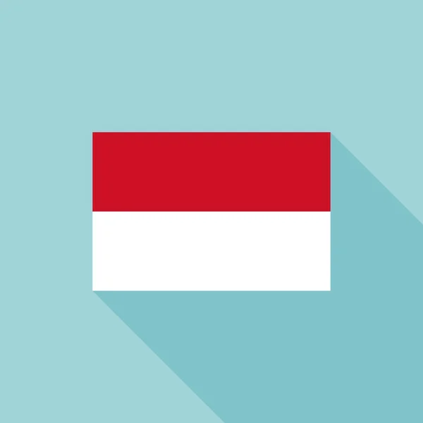 Σημαία Ινδονησία, επίπεδη σχεδίαση διανυσματικών με επίσημο ποσοστό — Διανυσματικό Αρχείο