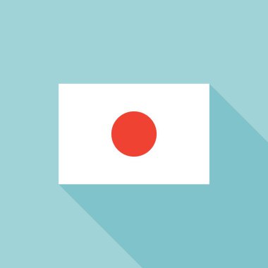 Bayrak, düz tasarlamak vektör resmi oran ile Japonya