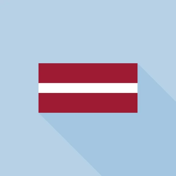 Lettische Flagge, flacher Designvektor mit offizieller Proportion — Stockvektor