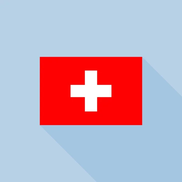 Switzerland flag , flat design vector with official proportion — Stock Vector